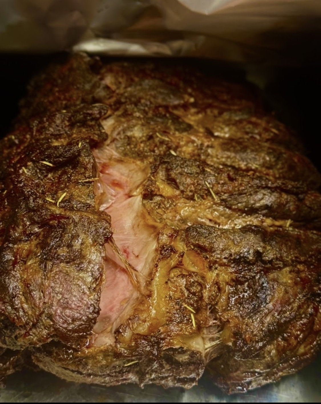 Slow-cooked prime rib served Saturdays at Ballyhoos